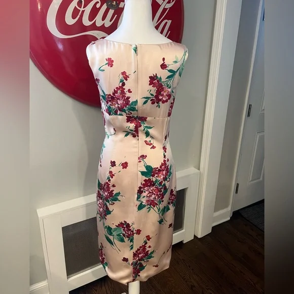 Dolce & Gabbana Silk Floral Midi Dress, Authentic, Pink & Green IT 40/US 4 *read - Picture 6 of 15